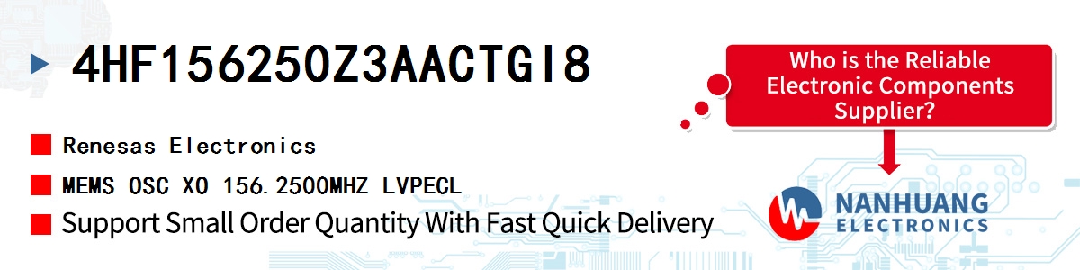 4HF156250Z3AACTGI8 Renesas MEMS OSC XO 156.2500MHZ LVPECL