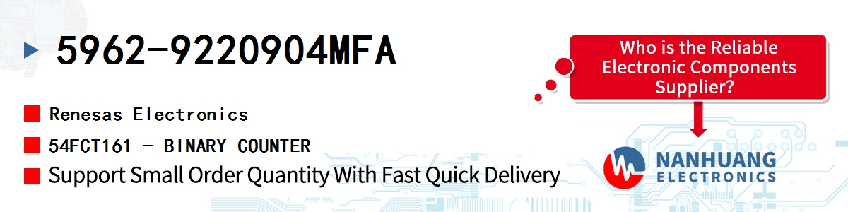5962-9220904MFA Renesas 54FCT161 - BINARY COUNTER