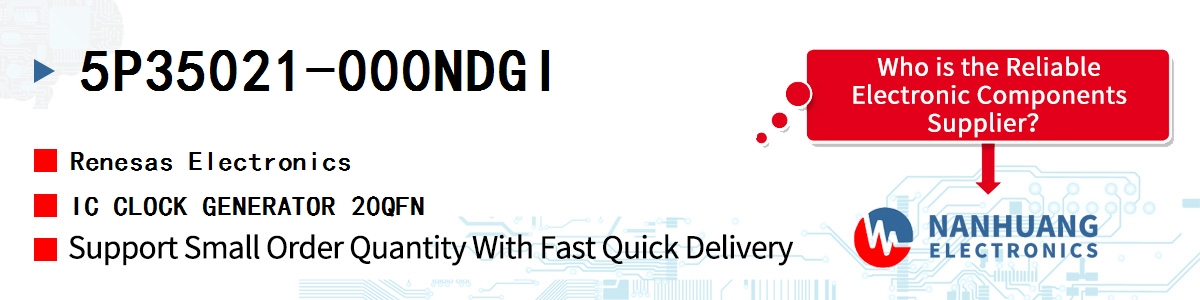 5P35021-000NDGI Renesas IC CLOCK GENERATOR 20QFN