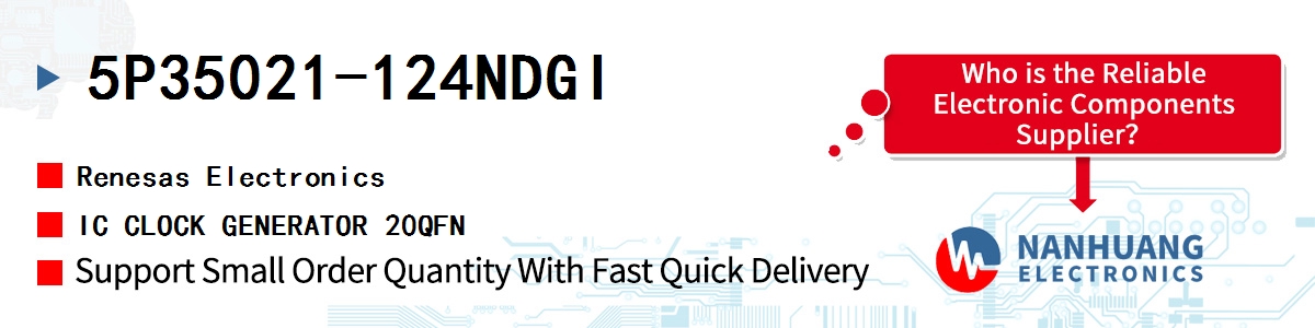 5P35021-124NDGI Renesas IC CLOCK GENERATOR 20QFN