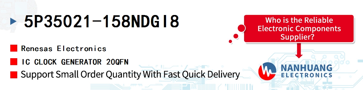 5P35021-158NDGI8 Renesas IC CLOCK GENERATOR 20QFN