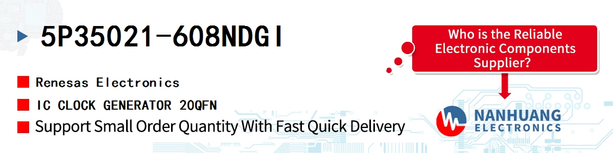 5P35021-608NDGI Renesas IC CLOCK GENERATOR 20QFN