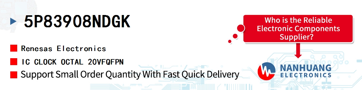 5P83908NDGK Renesas IC CLOCK OCTAL 20VFQFPN