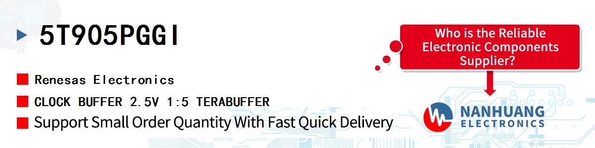 5T905PGGI Renesas CLOCK BUFFER 2.5V 1:5 TERABUFFER