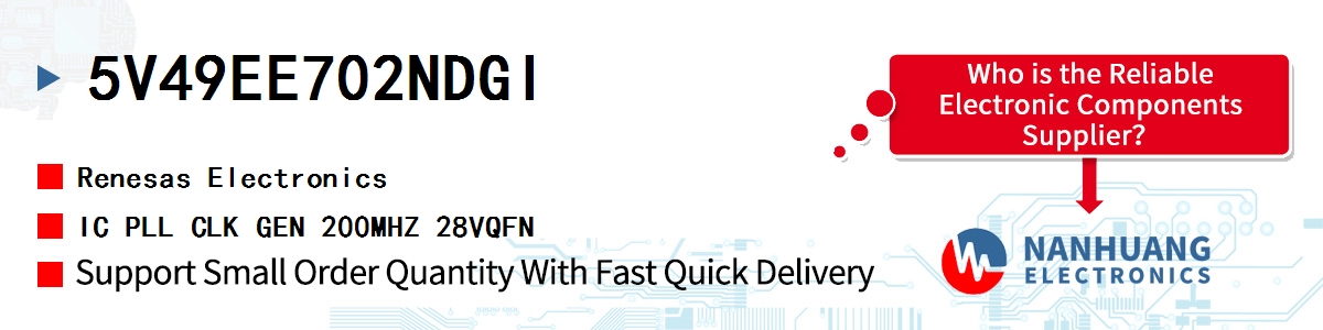 5V49EE702NDGI Renesas IC PLL CLK GEN 200MHZ 28VQFN