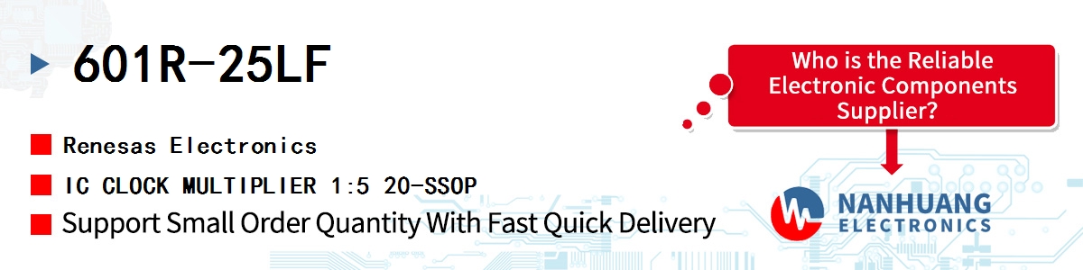 601R-25LF Renesas IC CLOCK MULTIPLIER 1:5 20-SSOP