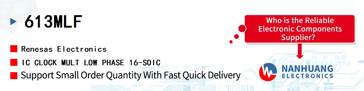 613MLF Renesas IC CLOCK MULT LOW PHASE 16-SOIC