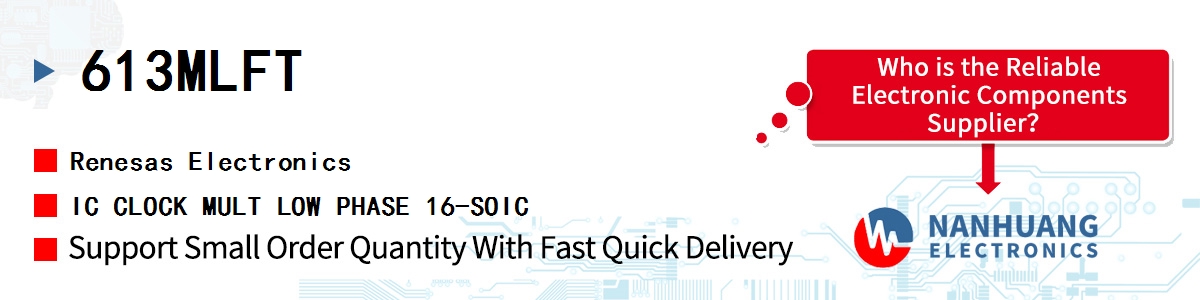 613MLFT Renesas IC CLOCK MULT LOW PHASE 16-SOIC