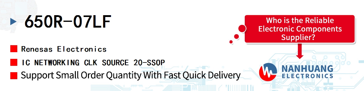 650R-07LF Renesas IC NETWORKING CLK SOURCE 20-SSOP