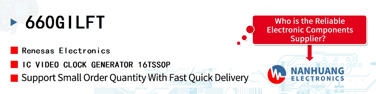 660GILFT Renesas IC VIDEO CLOCK GENERATOR 16TSSOP