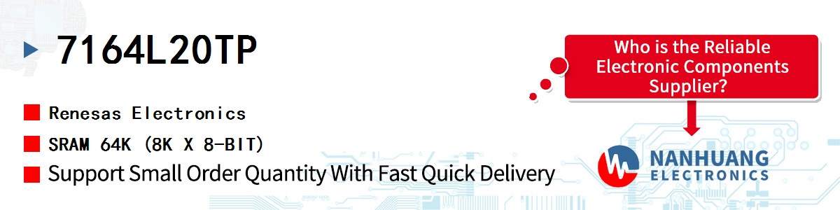 7164L20TP Renesas SRAM 64K (8K X 8-BIT)