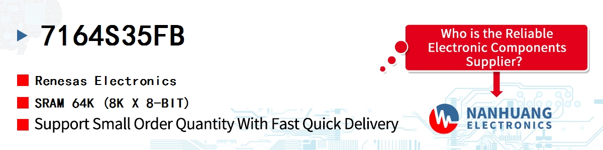 7164S35FB Renesas SRAM 64K (8K X 8-BIT)