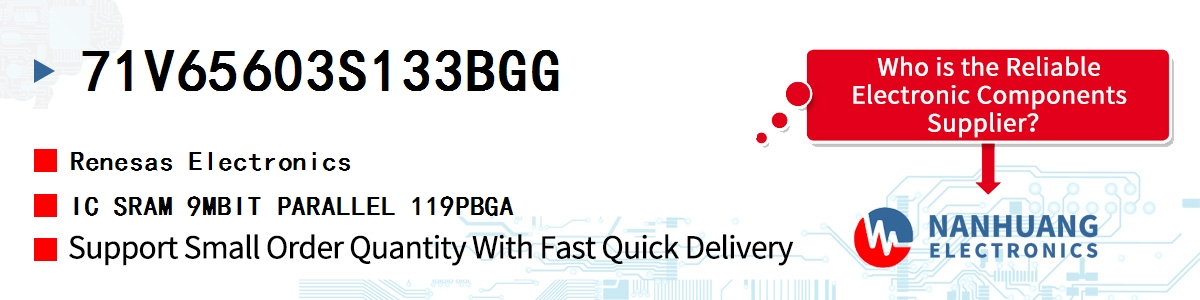71V65603S133BGG Renesas IC SRAM 9MBIT PARALLEL 119PBGA