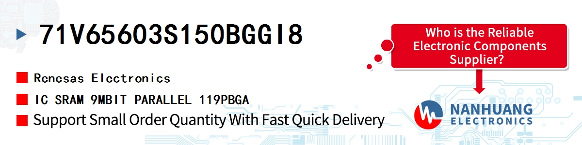 71V65603S150BGGI8 Renesas IC SRAM 9MBIT PARALLEL 119PBGA