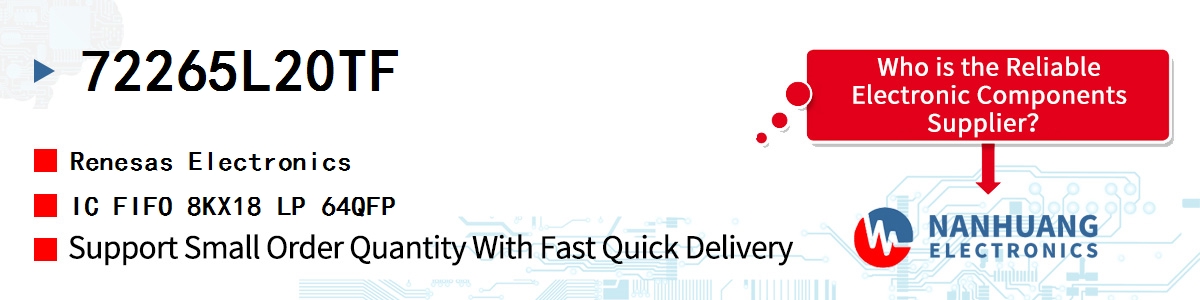 72265L20TF Renesas IC FIFO 8KX18 LP 64QFP