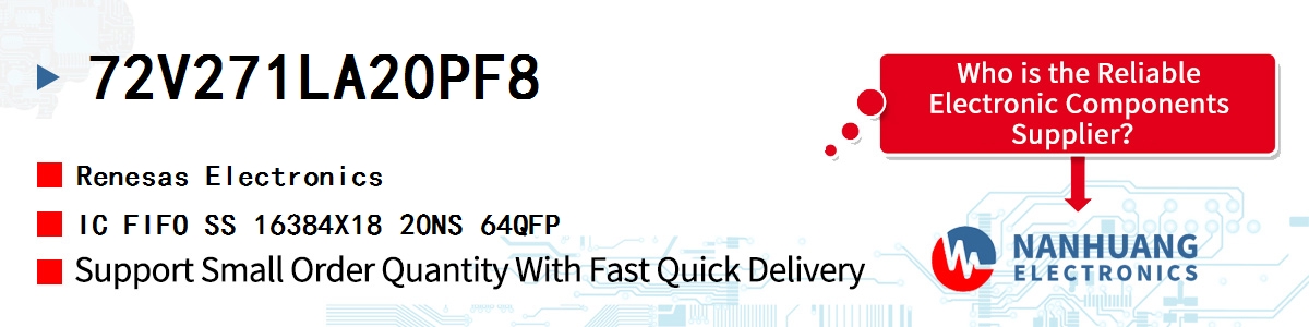 72V271LA20PF8 Renesas IC FIFO SS 16384X18 20NS 64QFP