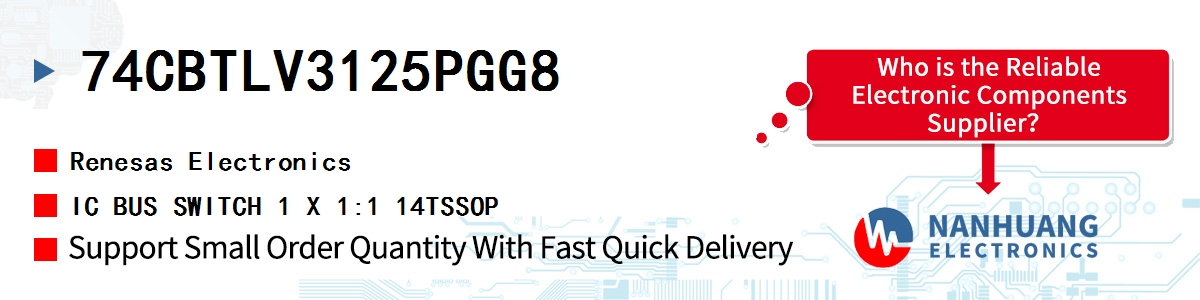 74CBTLV3125PGG8 Renesas IC BUS SWITCH 1 X 1:1 14TSSOP