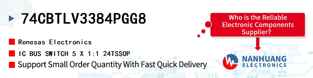 74CBTLV3384PGG8 Renesas IC BUS SWITCH 5 X 1:1 24TSSOP