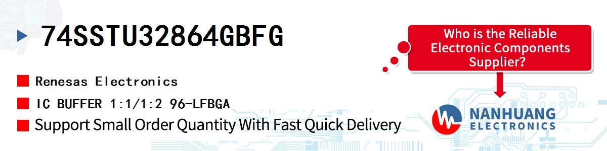 74SSTU32864GBFG Renesas IC BUFFER 1:1/1:2 96-LFBGA