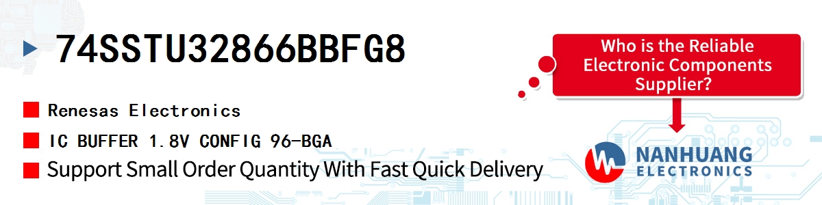 74SSTU32866BBFG8 Renesas IC BUFFER 1.8V CONFIG 96-BGA