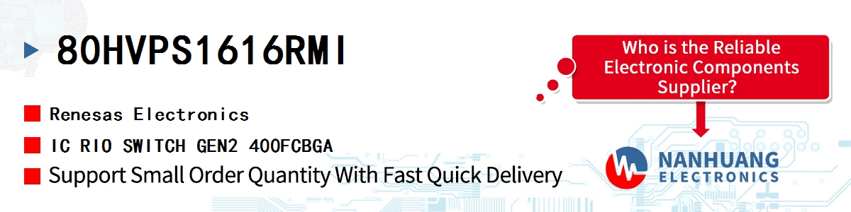 80HVPS1616RMI Renesas IC RIO SWITCH GEN2 400FCBGA