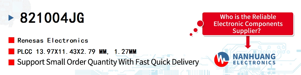 821004JG Renesas PLCC 13.97X11.43X2.79 MM, 1.27MM