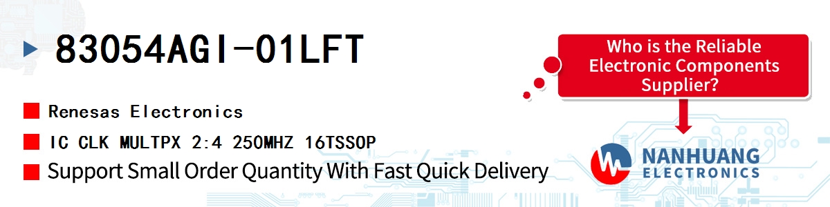 83054AGI-01LFT Renesas IC CLK MULTPX 2:4 250MHZ 16TSSOP