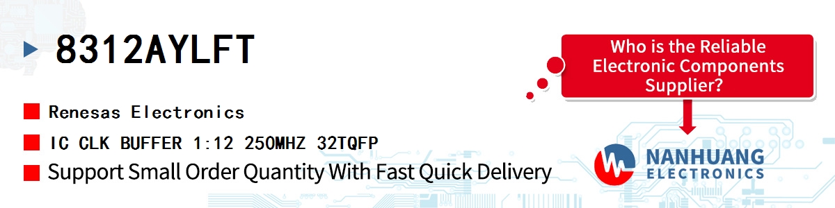 8312AYLFT Renesas IC CLK BUFFER 1:12 250MHZ 32TQFP
