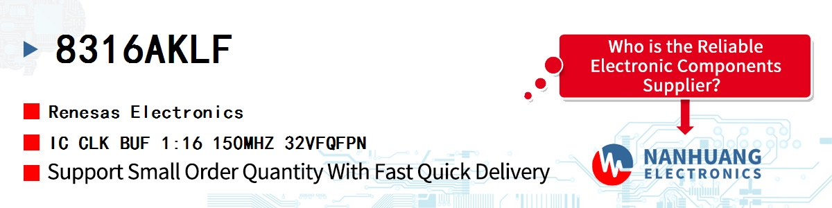 8316AKLF Renesas IC CLK BUF 1:16 150MHZ 32VFQFPN