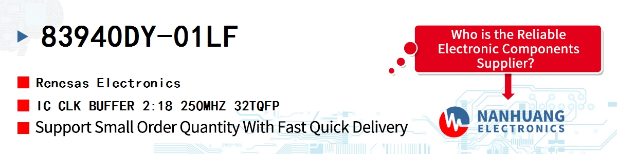83940DY-01LF Renesas IC CLK BUFFER 2:18 250MHZ 32TQFP