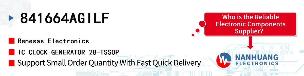 841664AGILF Renesas IC CLOCK GENERATOR 28-TSSOP