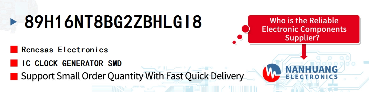 89H16NT8BG2ZBHLGI8 Renesas IC CLOCK GENERATOR SMD