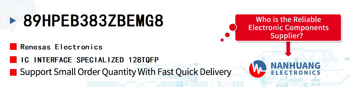 89HPEB383ZBEMG8 Renesas IC INTERFACE SPECIALIZED 128TQFP