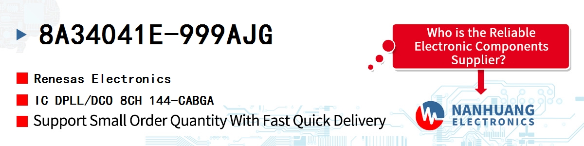 8A34041E-999AJG Renesas IC DPLL/DCO 8CH 144-CABGA