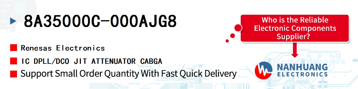8A35000C-000AJG8 Renesas IC DPLL/DCO JIT ATTENUATOR CABGA