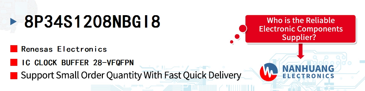 8P34S1208NBGI8 Renesas IC CLOCK BUFFER 28-VFQFPN