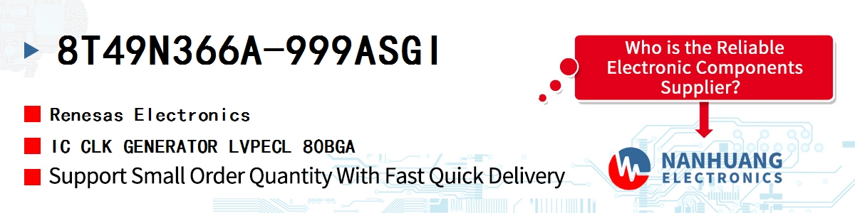 8T49N366A-999ASGI Renesas IC CLK GENERATOR LVPECL 80BGA