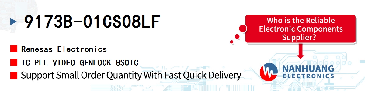 9173B-01CS08LF Renesas IC PLL VIDEO GENLOCK 8SOIC