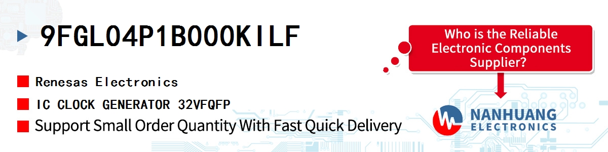9FGL04P1B000KILF Renesas IC CLOCK GENERATOR 32VFQFP