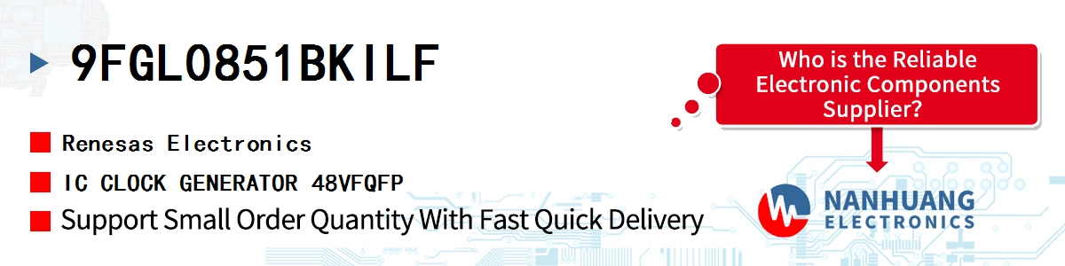 9FGL0851BKILF Renesas IC CLOCK GENERATOR 48VFQFP