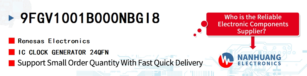 9FGV1001B000NBGI8 Renesas IC CLOCK GENERATOR 24QFN