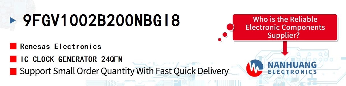 9FGV1002B200NBGI8 Renesas IC CLOCK GENERATOR 24QFN
