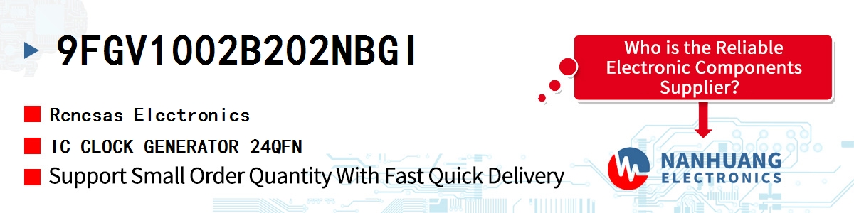 9FGV1002B202NBGI Renesas IC CLOCK GENERATOR 24QFN