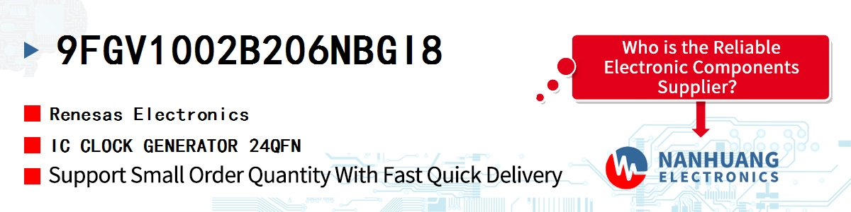 9FGV1002B206NBGI8 Renesas IC CLOCK GENERATOR 24QFN