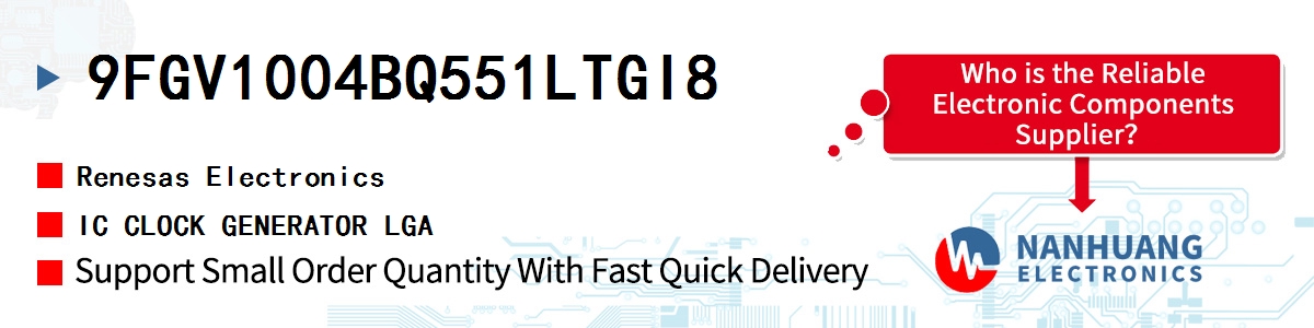 9FGV1004BQ551LTGI8 Renesas IC CLOCK GENERATOR LGA