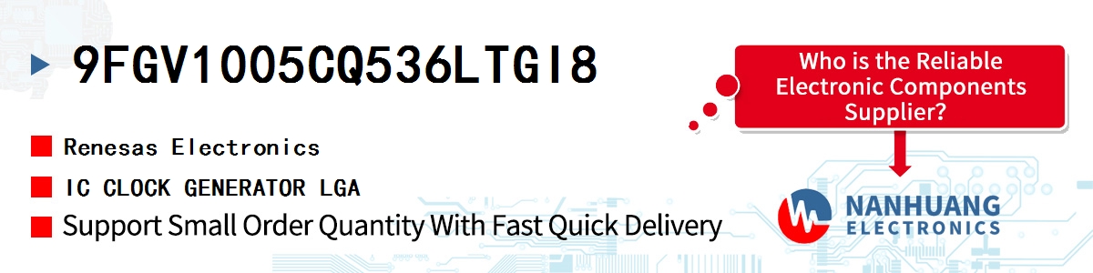 9FGV1005CQ536LTGI8 Renesas IC CLOCK GENERATOR LGA