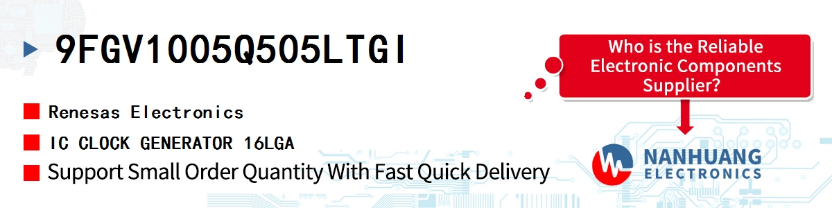 9FGV1005Q505LTGI Renesas IC CLOCK GENERATOR 16LGA