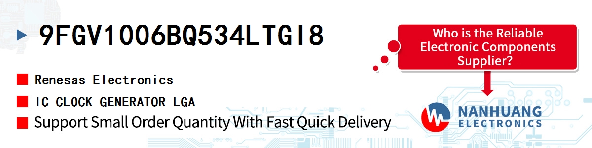 9FGV1006BQ534LTGI8 Renesas IC CLOCK GENERATOR LGA