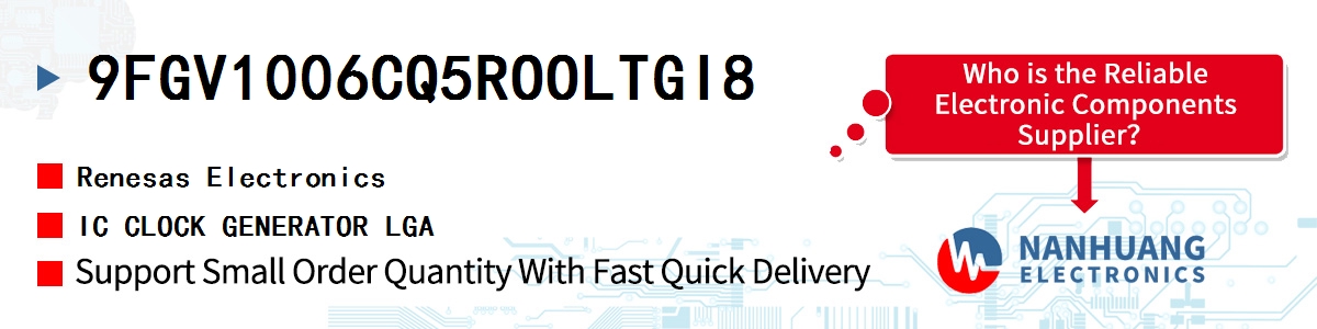 9FGV1006CQ5ROOLTGI8 Renesas IC CLOCK GENERATOR LGA