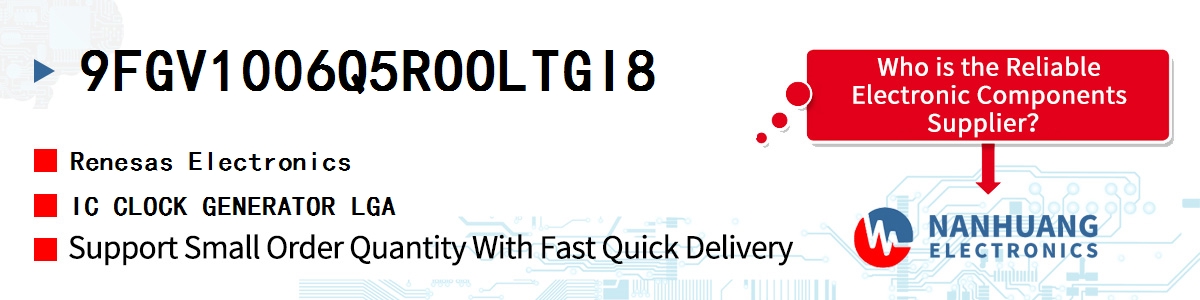 9FGV1006Q5ROOLTGI8 Renesas IC CLOCK GENERATOR LGA
